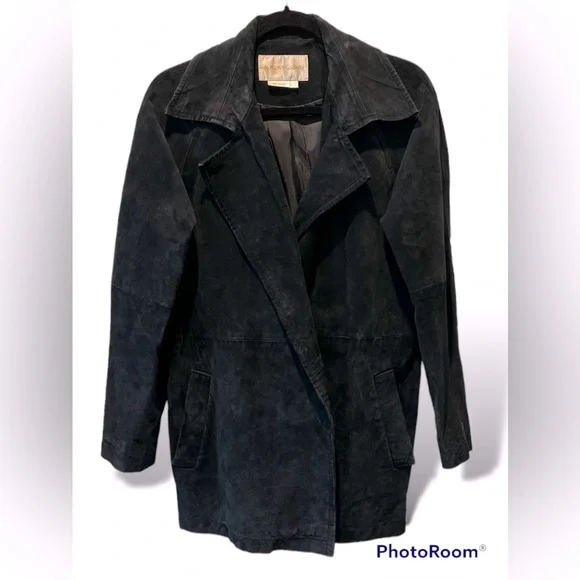Vintage Margaret Godfrey Black Suede Jacket - Picture 2 of 7